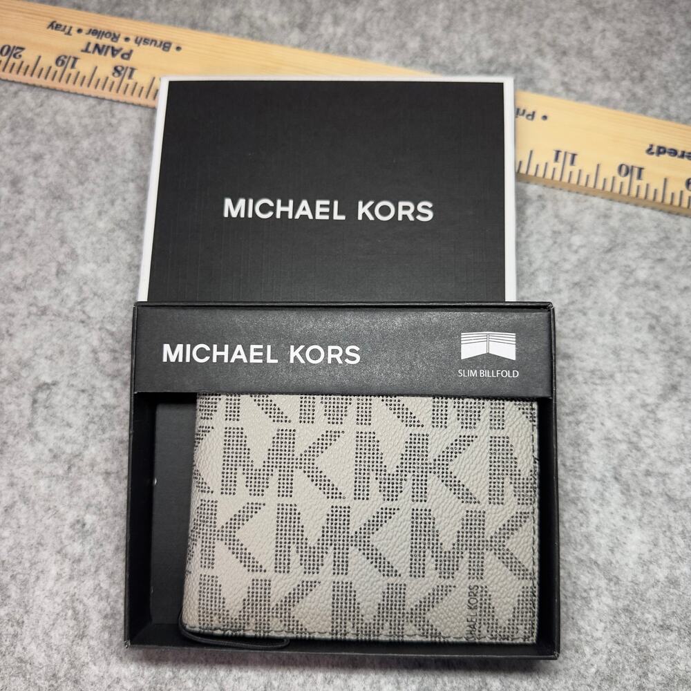 Classic Michael Korr Men's Wallet Black/Gray NEW